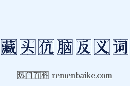 藏头伉脑反义词是什么意思的图片